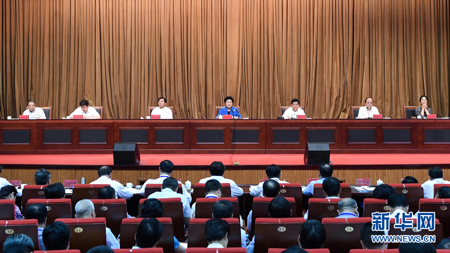 6月25日，全國民族團結進步創(chuàng)建經(jīng)驗交流現(xiàn)場會在內蒙古興安盟召開，中共中央政治局委員、國務院副總理劉延東出席會議并講話。 新華社記者 陳曄華 攝