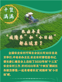 干貨滿(mǎn)滿(mǎn)！農(nóng)業(yè)年度“成績(jī)單”和“小目標(biāo)”都在這里了